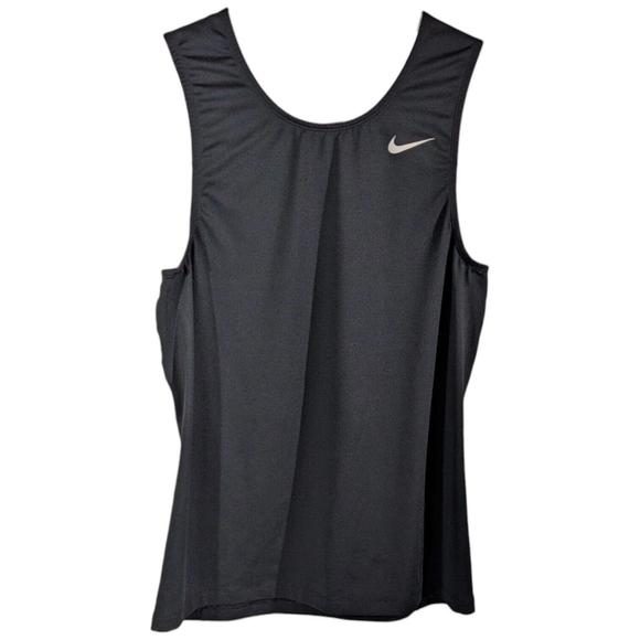 Nike Tank Top Sleeveless Shirt Muscle Gym Running Top Black Mens Size L Large - Picture 1 of 10